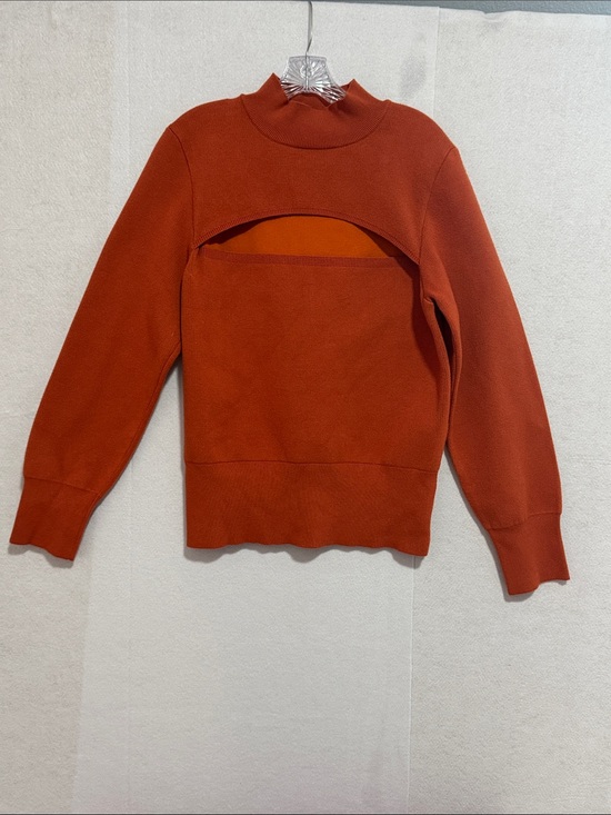 Topshop Sweaters - Topshop Rust Orange Pumpkin Fall Cutout Turtleneck Sweater
